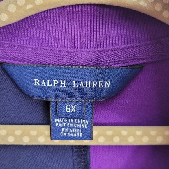 Ralph Lauren Girls Dragon Rugby Shirt SIZE 6X - Picture 10 of 10